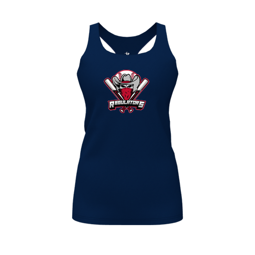 [FT0TRBNV-FYS-LOGO1] Decker Racerback Tank Top (Female Youth S, Navy)