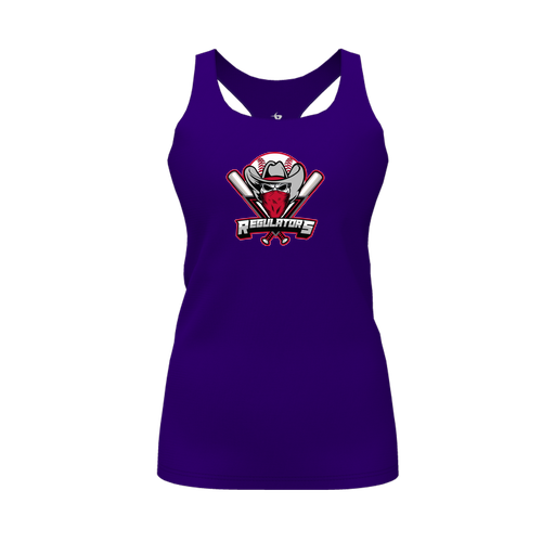 [FT0TRBPP-FYS-LOGO1] Decker Racerback Tank Top (Female Youth S, Purple)