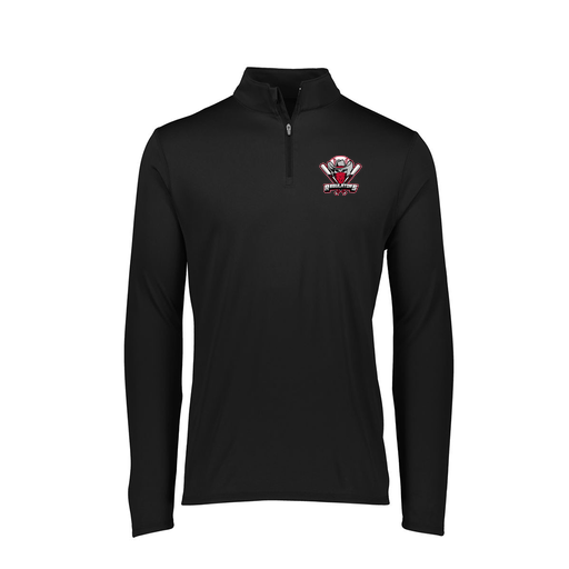 [FTLQFLBK-FAXS-LOGO1] Decker Women's Flex-Lite 1/4 Zip Shirt (Female Adult XS, Black)