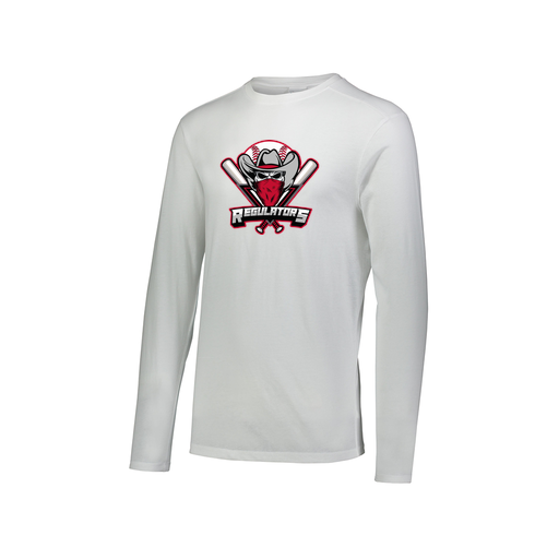 [FTLCUBWH-AXS-LOGO1] Decker Men's Tri-Blend T-Shirt - Long Sleeve (Adult XS, White)